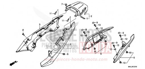 MOULURE DE SIEGE NC750XDK de 2019